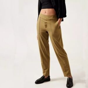 Athleta x Brooklyn Heights Vienna Slim Pant 4 Pockets Tapestry Gold sz 10
